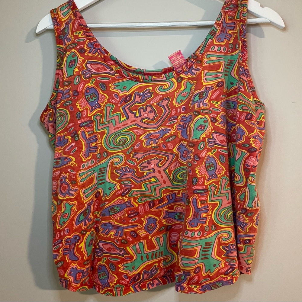 Vintage Colorful Abstract Women's Tank Top
